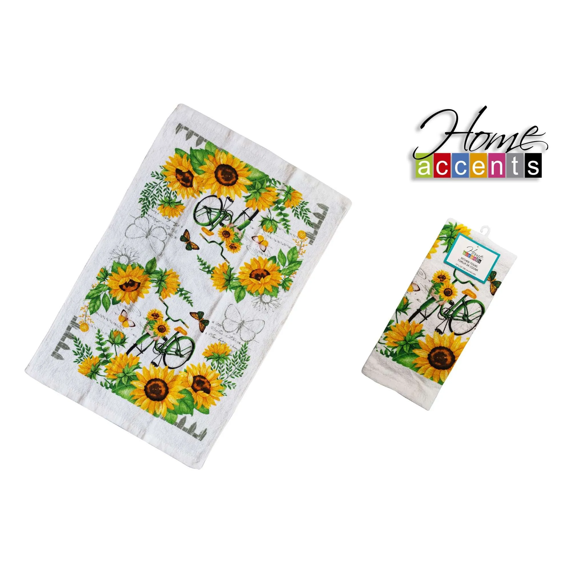 Toalla de Cocina Retro Sunflowers 38x63cm