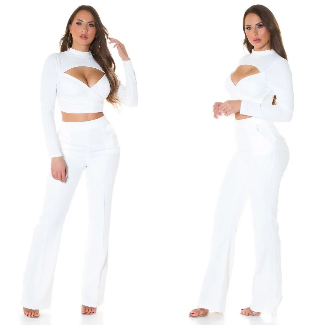 Top Corto Cruzado Escote Sexy Blanco
