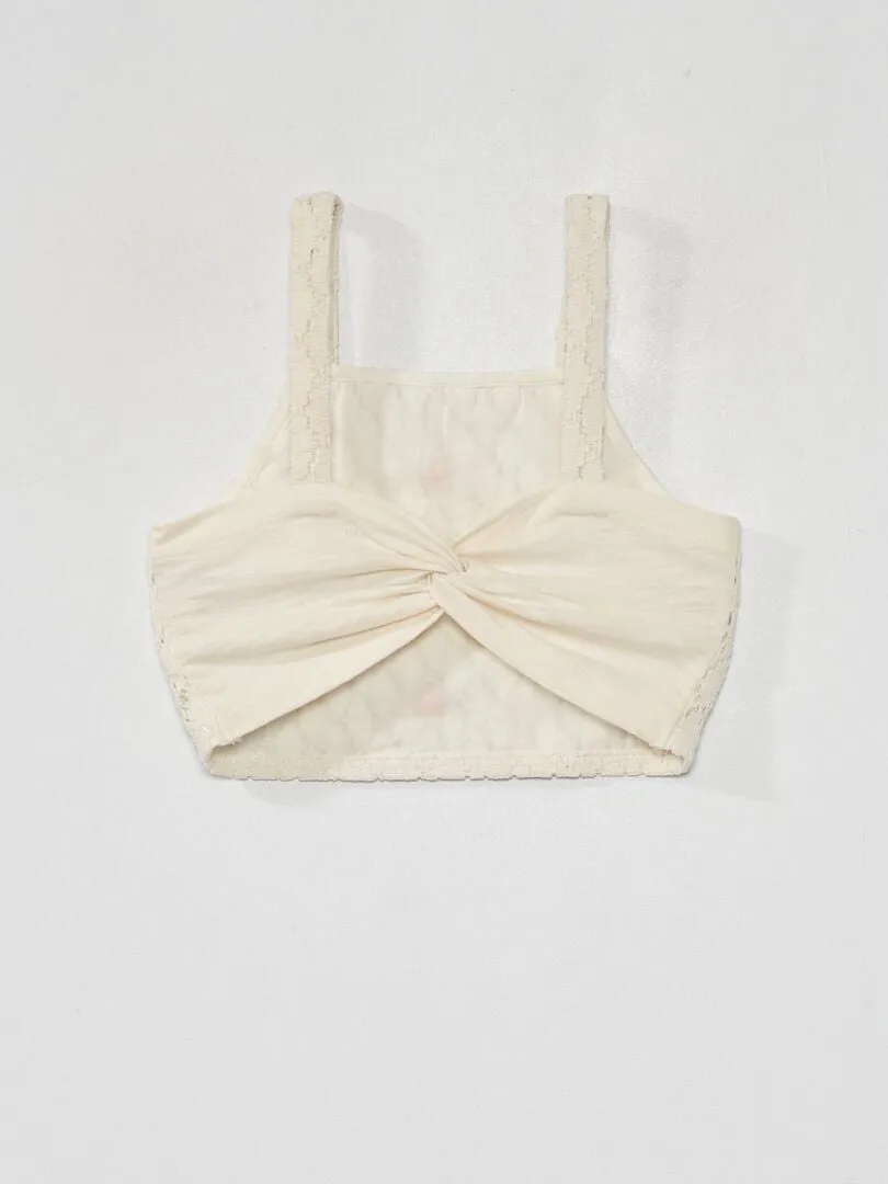 TOP DE CROCHé  BLANCO