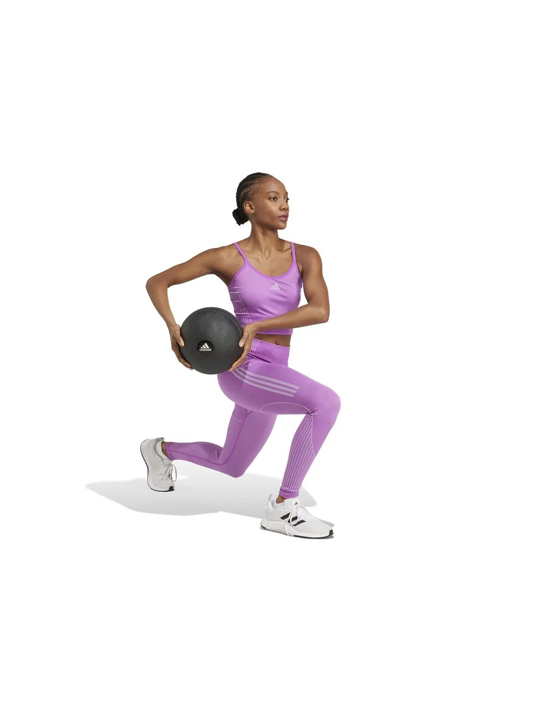 Top de Fitness adidas Knit Top Mujer Morado