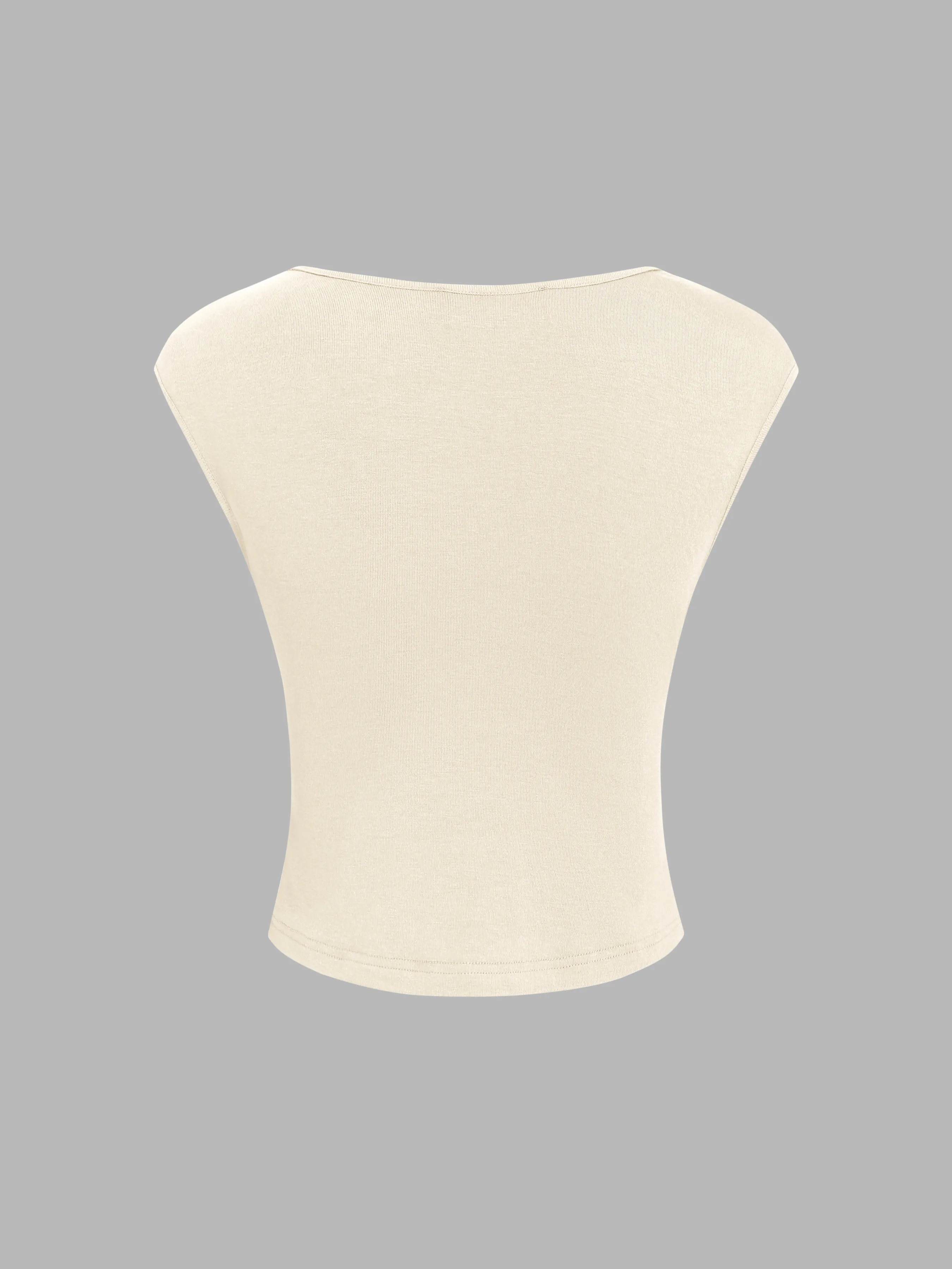 Top de tirantes sólido & Falda Maxi fruncida