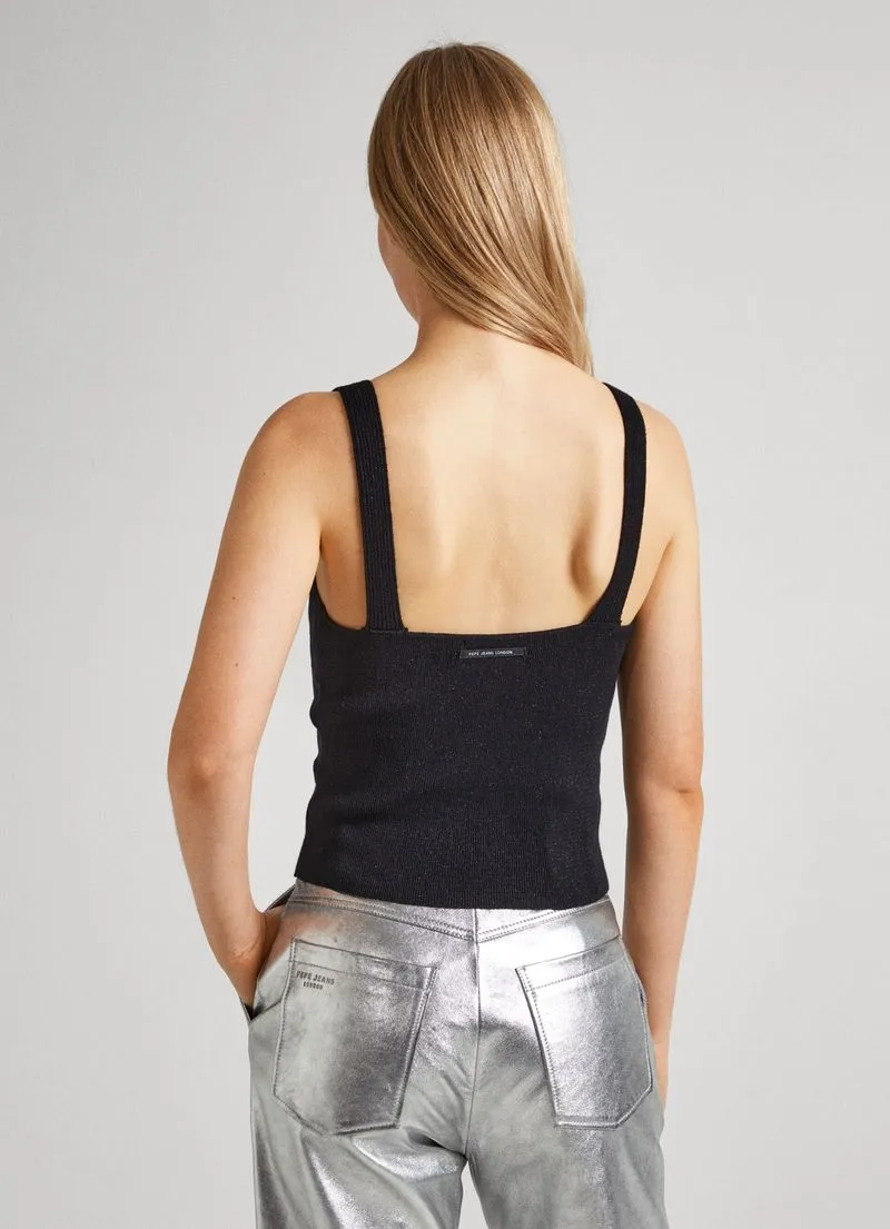 Top Mujer Pepe Jeans Falon Top Color Negro