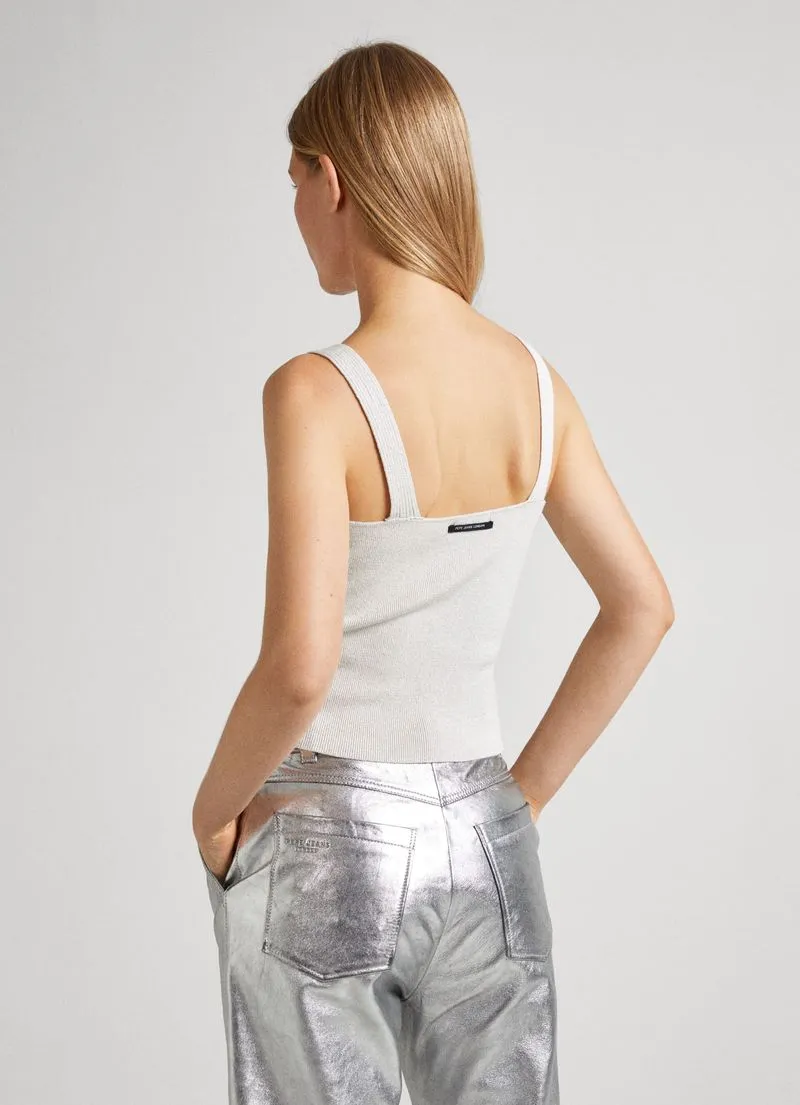 Top Mujer Pepe Jeans Falon Top Color Plata