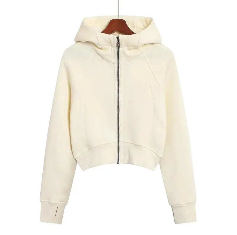 Trajes de yoga para mujer scuba sudadera con capucha de invierno de la media Zipe diseñador Fleece Sweater Warm Sweep Sports Fit
