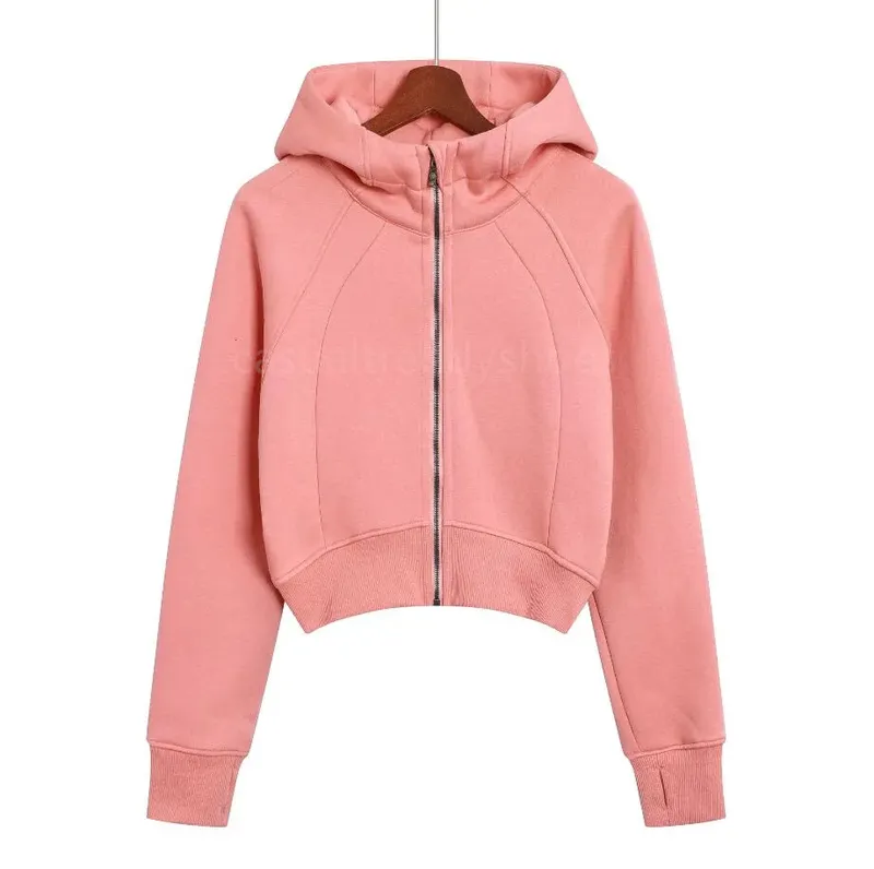 Trajes de yoga para mujer scuba sudadera con capucha de invierno de la media Zipe diseñador Fleece Sweater Warm Sweep Sports Fit