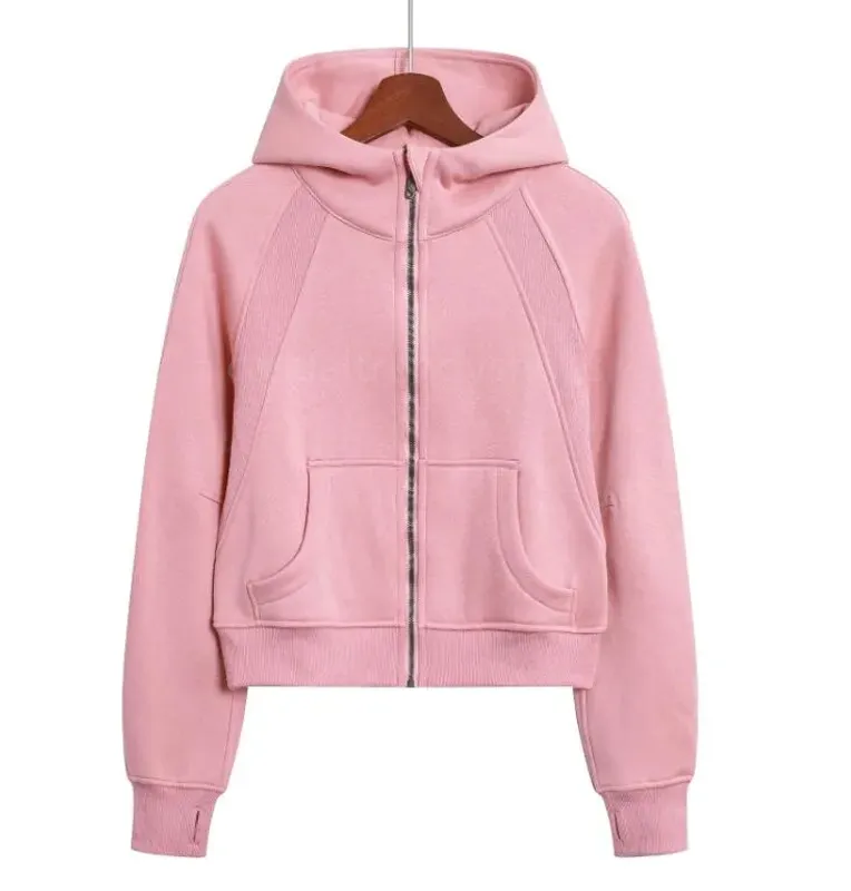 Trajes de yoga para mujer scuba sudadera con capucha de invierno de la media Zipe diseñador Fleece Sweater Warm Sweep Sports Fit