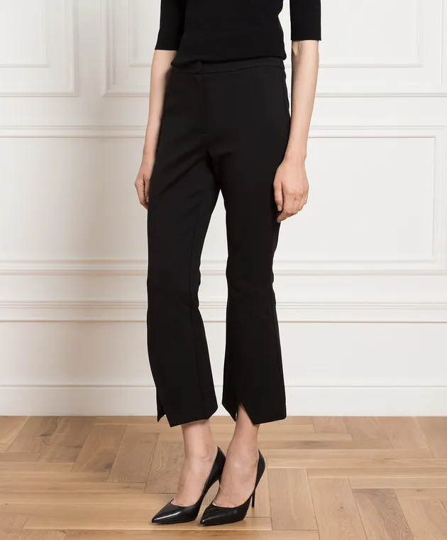 Twinset Black flared pants with slits
