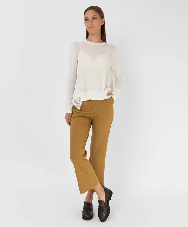 Twinset Cropped Mustard Pants