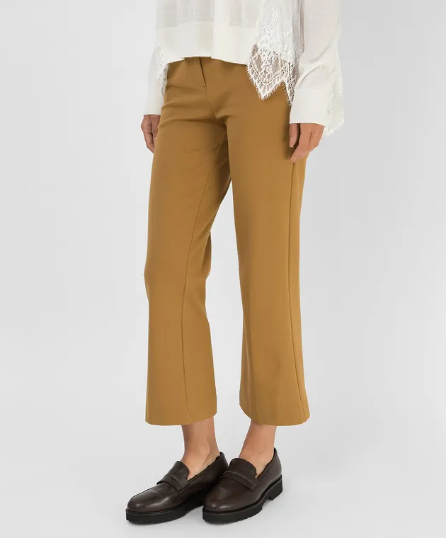 Twinset Cropped Mustard Pants