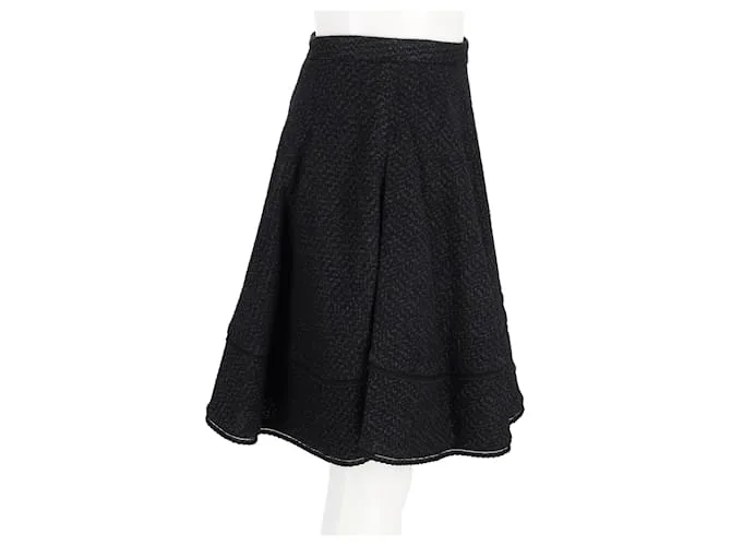 Valentino Garavani Falda evasé de tweed Red Valentino en lana negra Negro 