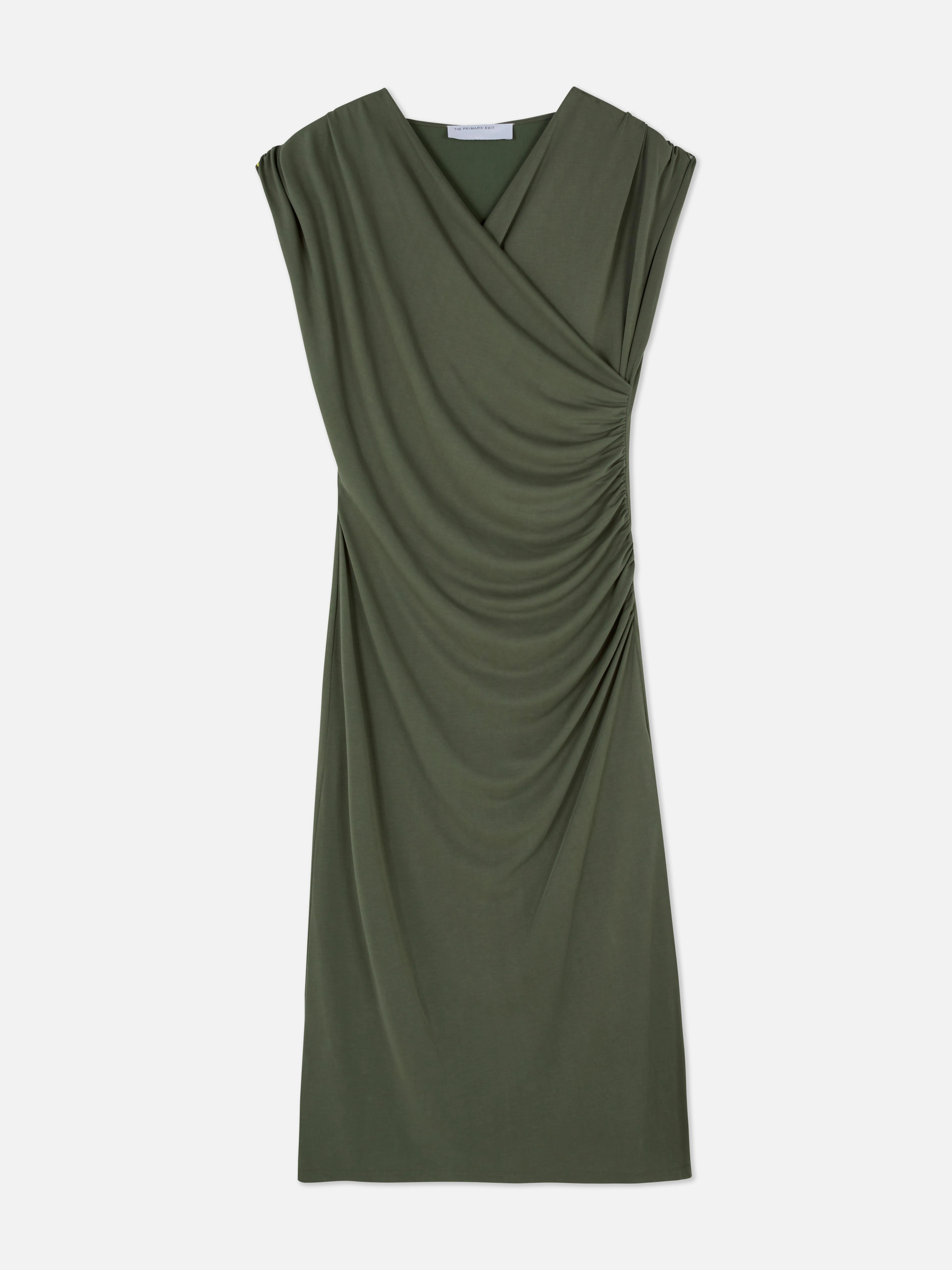 Vestido de punto drapeado de The Edit