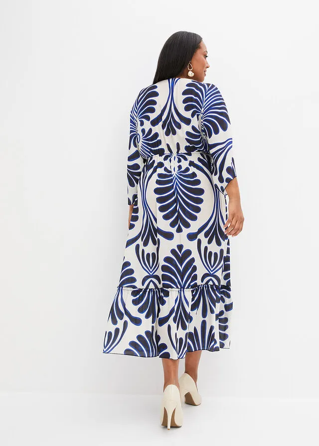 VESTIDO LARGO AZUL MARINOBLANCO