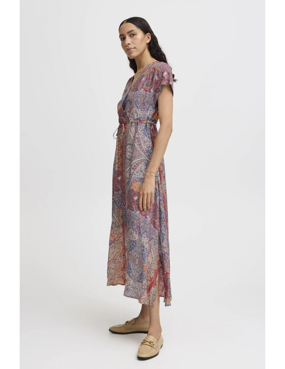 VESTIDO MIDI ESTAMPADO BOHO B.YOUNG DALYN
