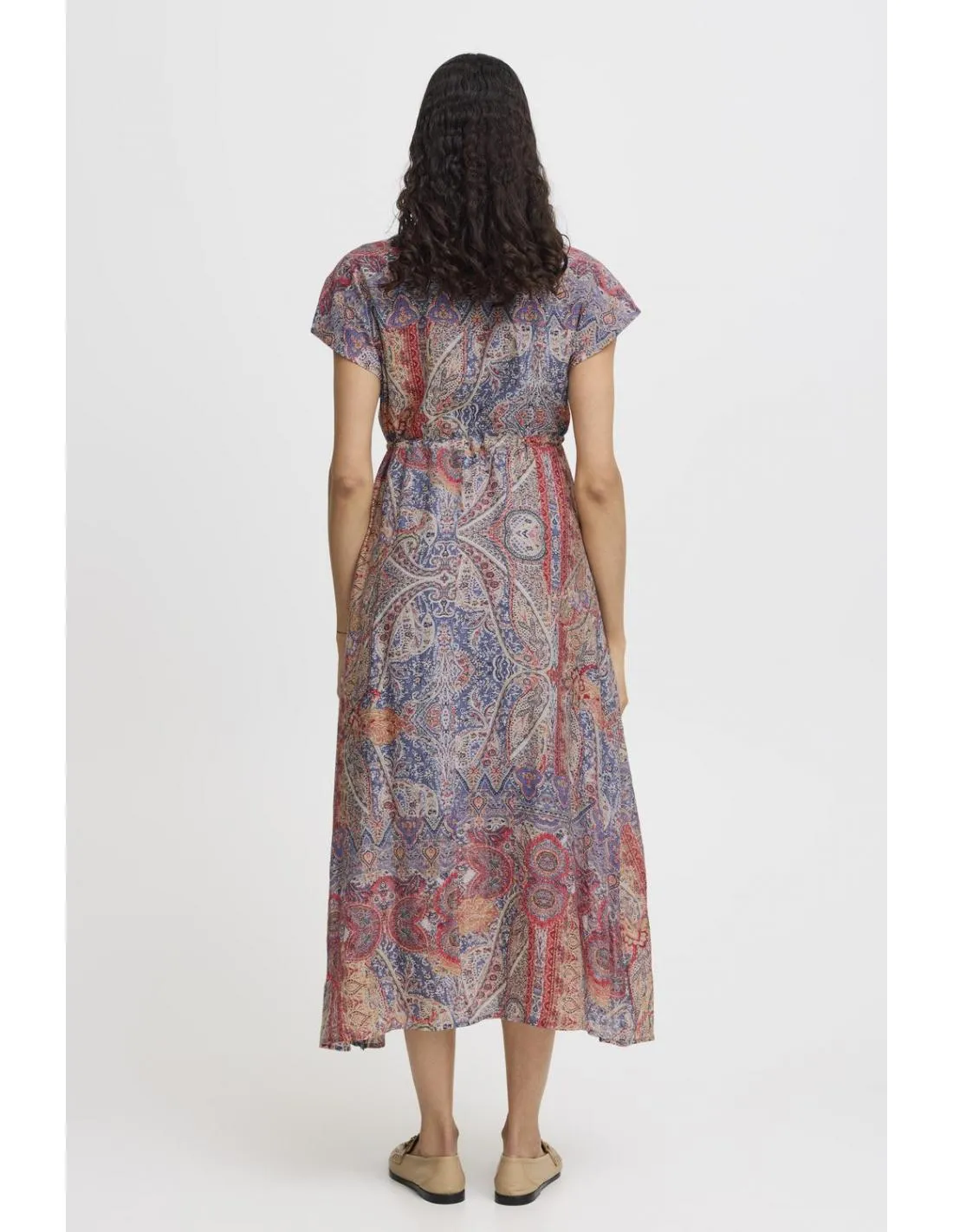 VESTIDO MIDI ESTAMPADO BOHO B.YOUNG DALYN