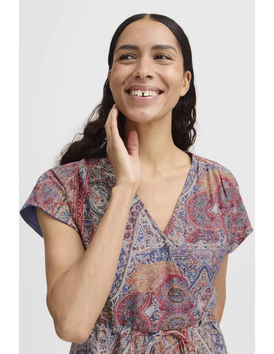 VESTIDO MIDI ESTAMPADO BOHO B.YOUNG DALYN
