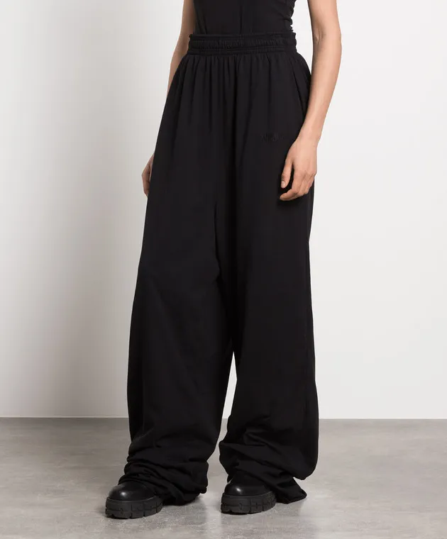 Vetements Black pants with logo