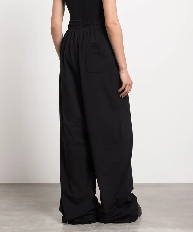 Vetements Black pants with logo
