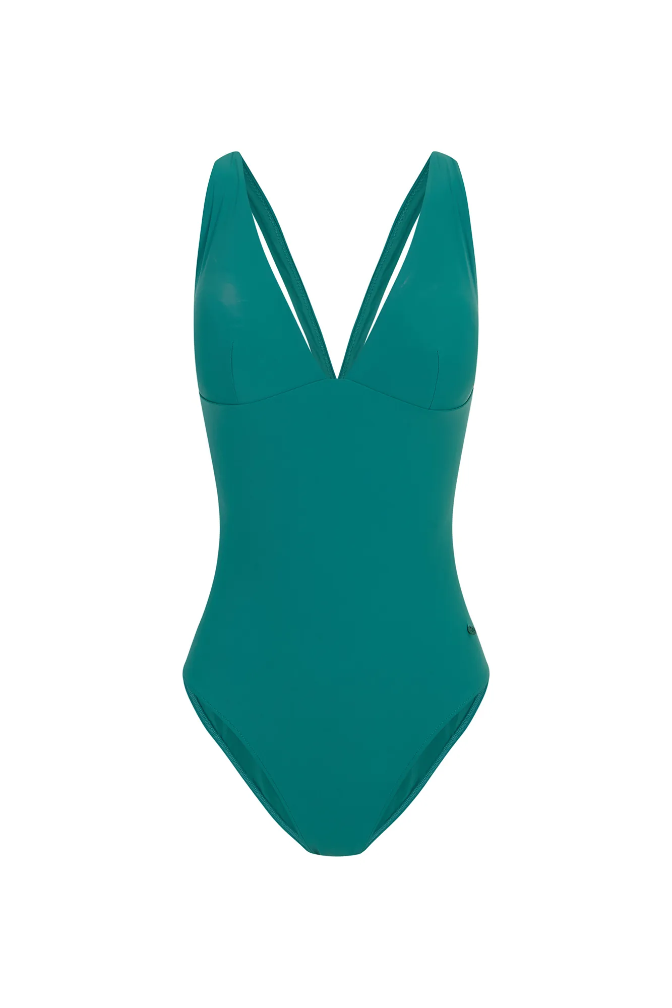 Women'secret Bañador moldeador arandela espalda verde