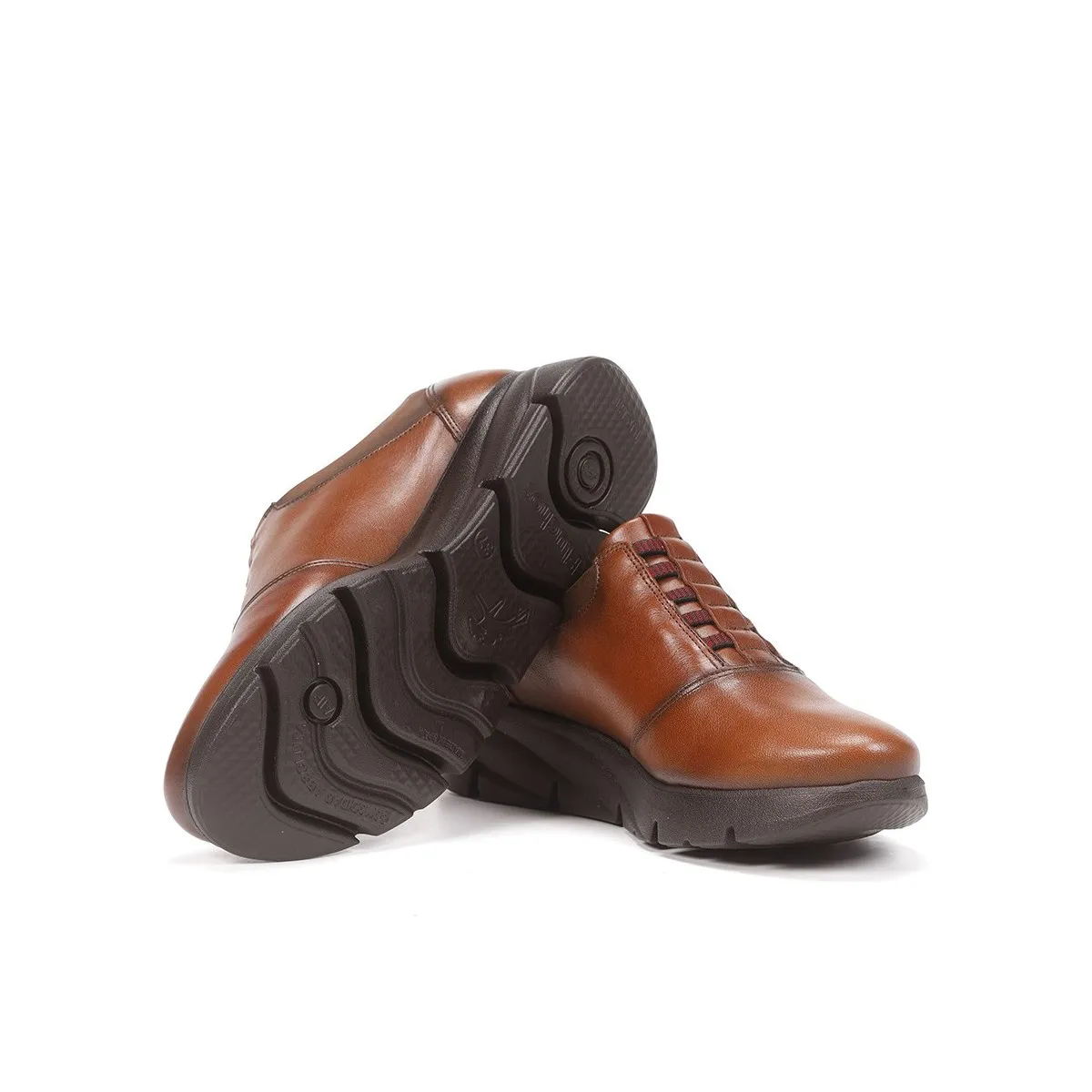 Zapato Deportivo Fluchos mujer Bona elásticos cuero y negro F1357