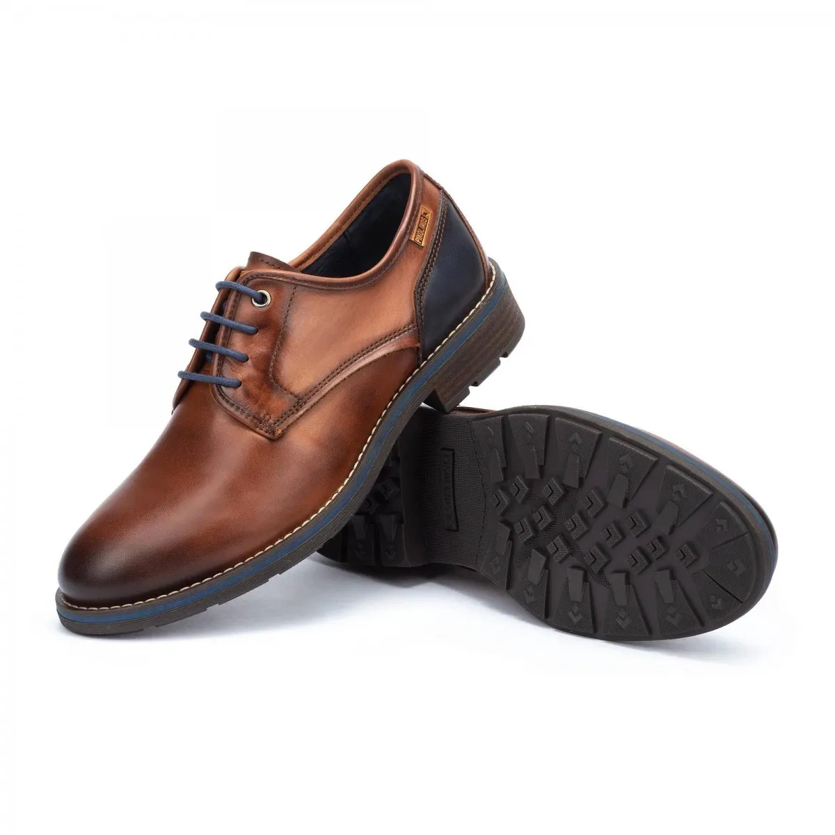 Zapato Pikolinos para hombre piel marrón York Pkm2m4178