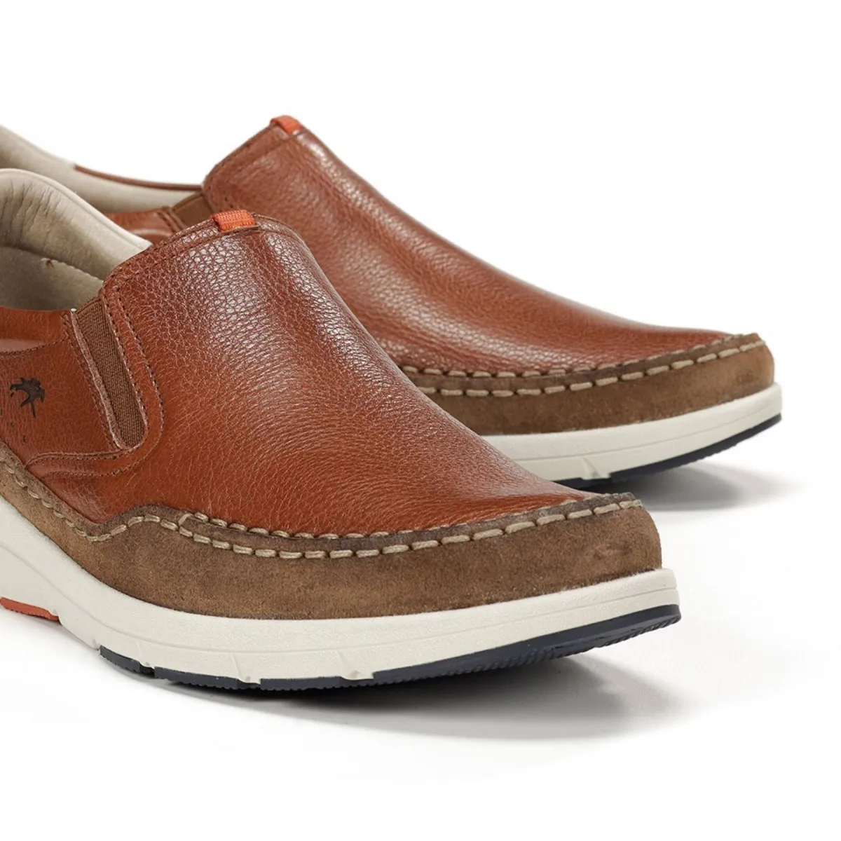 Zapato sin cordón para hombre Fluchos Kai cuero y marino F1985