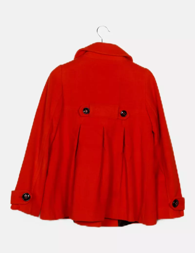 Zara Abrigo básico naranja casual
