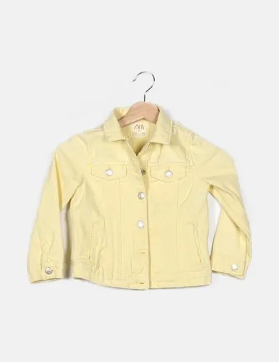 Zara Chaqueta denim amarilla